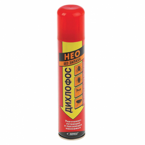 Средство от насекомых 190 мл ДИХЛОФОС НЕО, без запаха, от всех видов насекомых, аэрозоль