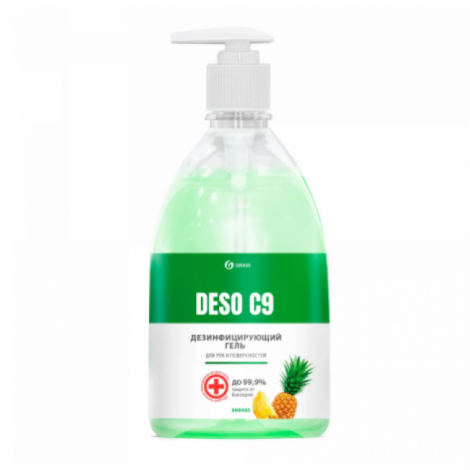 Дезинфицирующее средство на основе изопропилового спирта - GRASS DESO C9 гель ананас 500мл