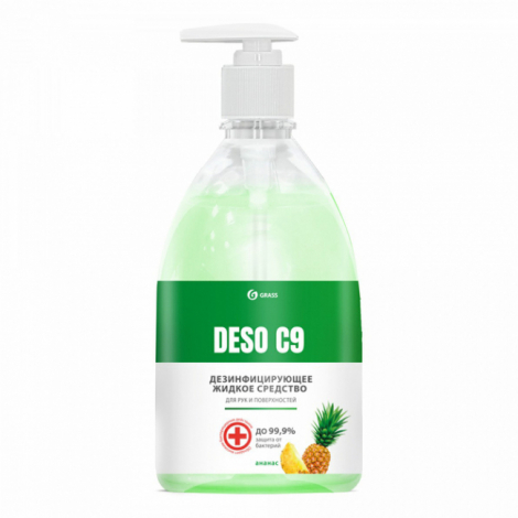 Дезинфицирующее средство на основе изопропилового спирта - GRASS DESO C9 ананас 500мл