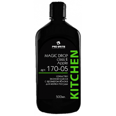 Средство эконом-класса с ароматом яблока для мойки посуды - Pro-Brite Magic Drop class Е Apple 500мл