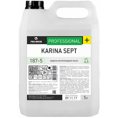 Жидкое бактерицидное мыло - Pro-Brite Karina Sept 5л