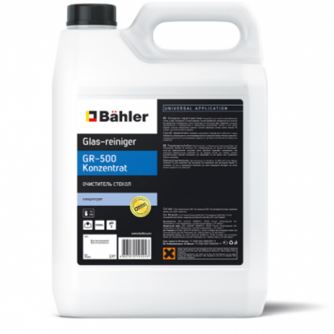 Средство для очистки стекол. Концентрат - BAHLER Glas-reiniger GR-500 Konzentrat 5л 
