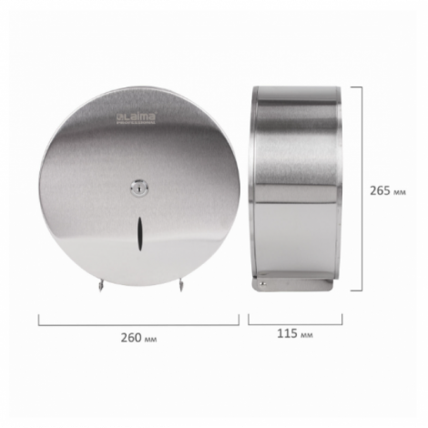 Диспенсер для туалетной бумаги LAIMA PROFESSIONAL INOX, (Система T2) малый, нержавеющая сталь, матовый