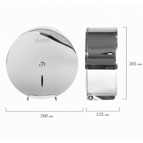 Диспенсер для туалетной бумаги LAIMA PROFESSIONAL INOX, (Система T2) малый, нержавеющая сталь, зеркальный