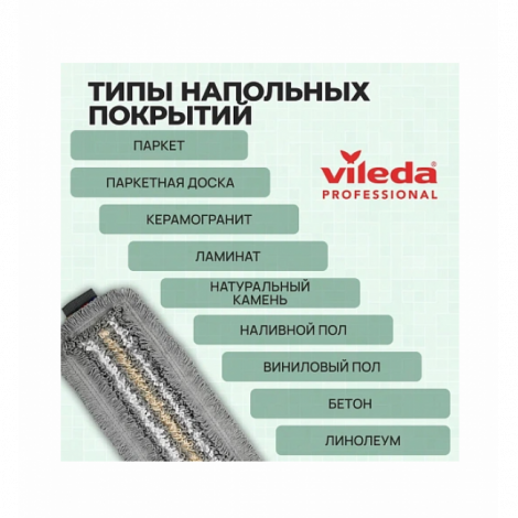 Моп насадка Vileda УльтраСпид Про Трио 40см серо-бело-бежевый