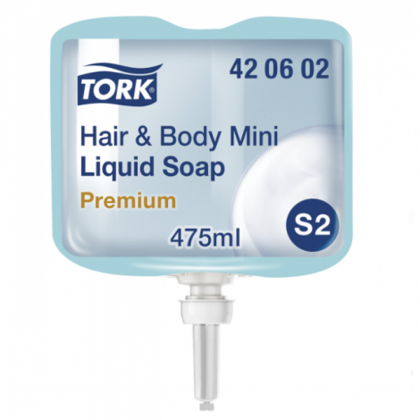 Картридж с жидким мылом-гелем одноразовый TORK (Система S2) Premium, 0,475 л