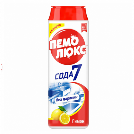 Чистящее средство 480 г, ПЕМОЛЮКС Сода-5/7, "Лимон", порошок