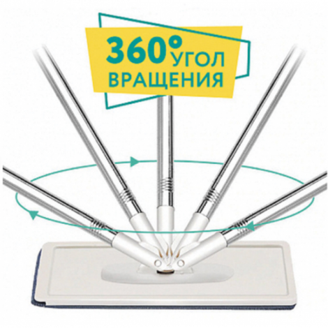 Комплект для уборки: швабра, ведро 8 л/7 л двухкамерное с отжимом, насадка, LIGHT MOP, MILEY
