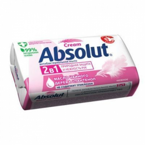 Мыло туалетное 90 г, ABSOLUT (Абсолют) "Нежное", антибактериальное