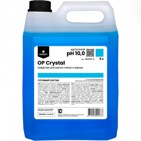 Средство для мытья стекол и зеркал, готовое к применению - Prosept OP Crystal 5л