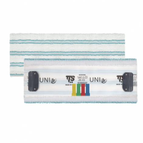 Моп TTS UNI JUNIOR микрофибра белый, зелёная полоса, 35см, для Uni System 