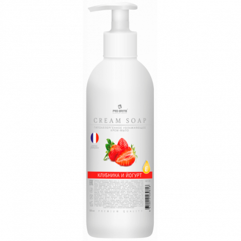 Увлажняющее крем-мыло - Pro-Brite Cream Soap Клубника и йогурт (Premium) 0,5л