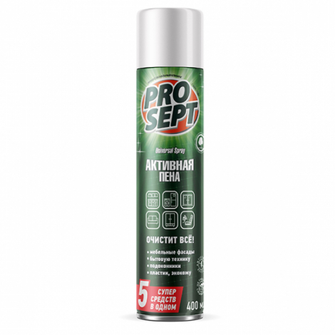 Активная пена, усиленное чистящее средство с антистатическим эффектом - Prosept Universal Spray 400 мл  