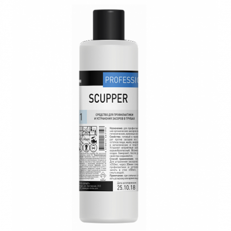 Гель для устранения засоров в сточных трубах - Pro-Brite Scupper 1л