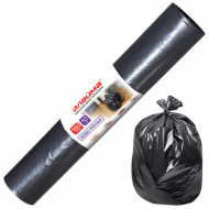 Мешки для мусора 160 л, черные, в рулоне 10 шт., ПВД, 100 мкм, 90х110 см (±5%), особо прочные, ЛАЙМА