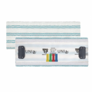 Моп TTS UNI JUNIOR микрофибра белый, зелёная полоса, 35см, для Uni System 